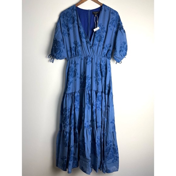 SOLD - NWT Ted Baker London Zilda Puff Sleeve Midi Dress - Picture 7 of 12